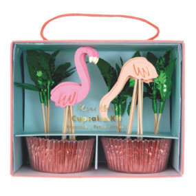 Kit Cupcakes Flamingos